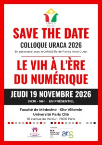 Save the date - Colloque URACA 2026 - Le VIH à l'ère du numérique - Jeudi 19 novembre 2026